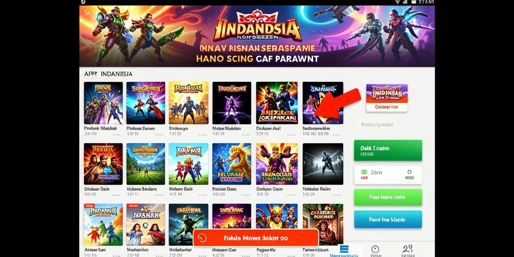 Screenshot dengan karakter utama dalam aksi berpetualang.