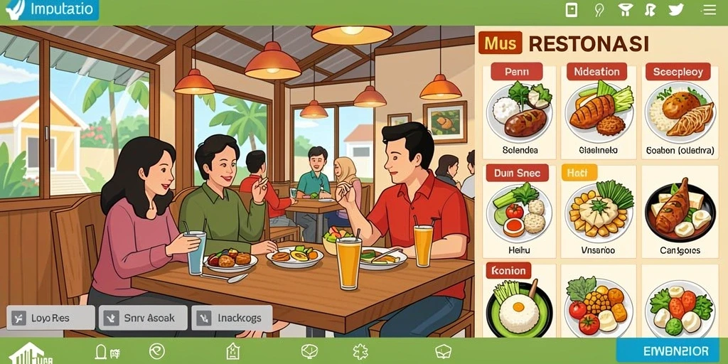 Tampilan menu utama yang penuh warna.