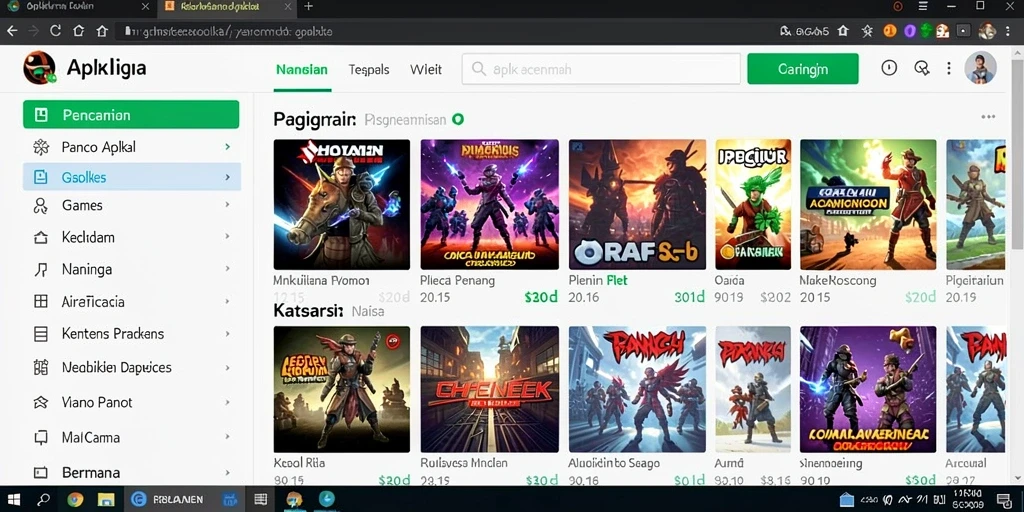 Tampilan awal yang menarik dan user-friendly.