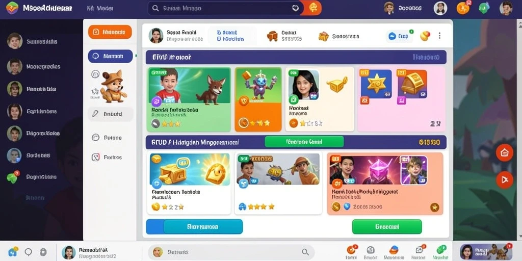 Tampilan awal game yang menarik dan penuh warna.