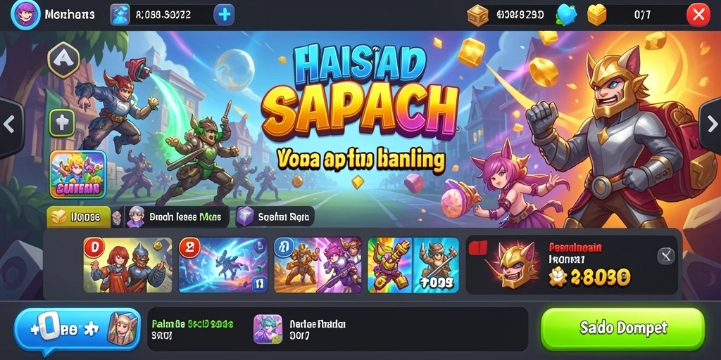 Tangkapan layar menampilkan petualangan seru di dunia Viking.